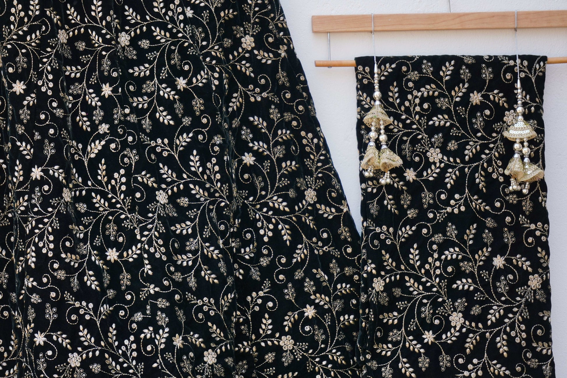 Designer Velvet Lehenga with Traditional Embroidery