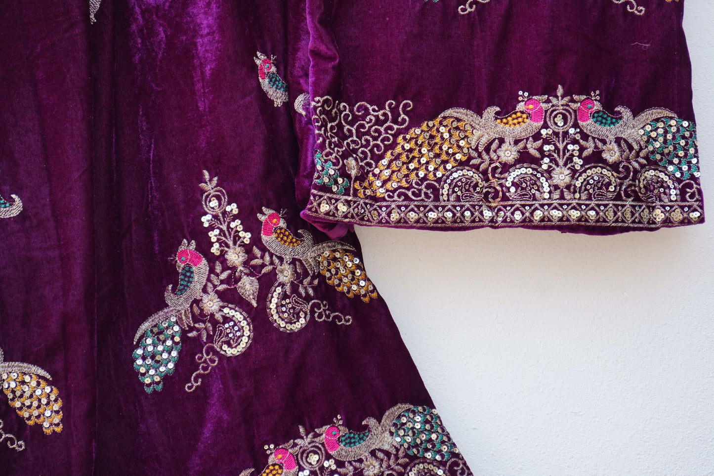 Royal Velvet Lehenga '' DEEP PURPLE''