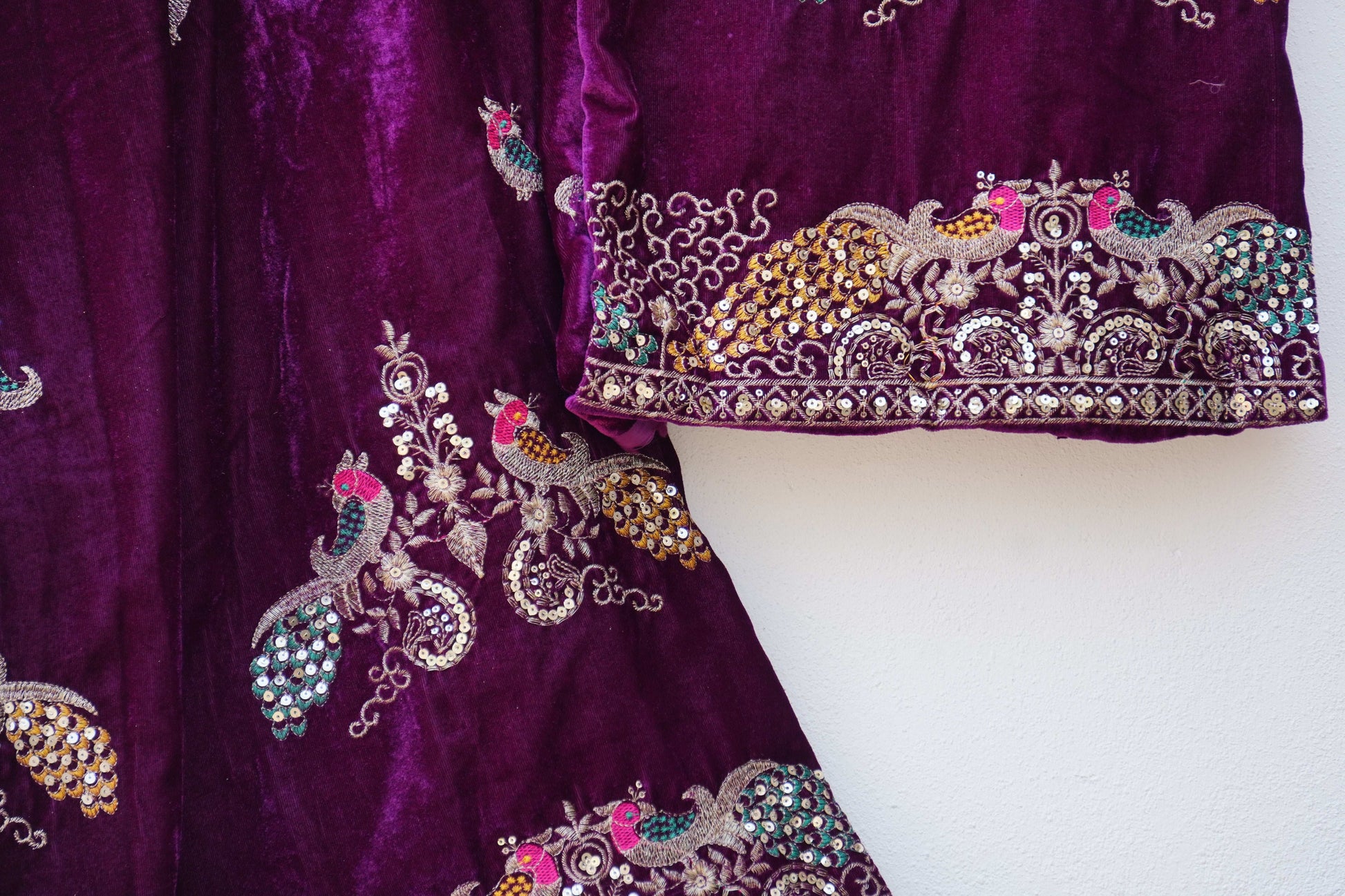 Royal Velvet Lehenga '' DEEP PURPLE''