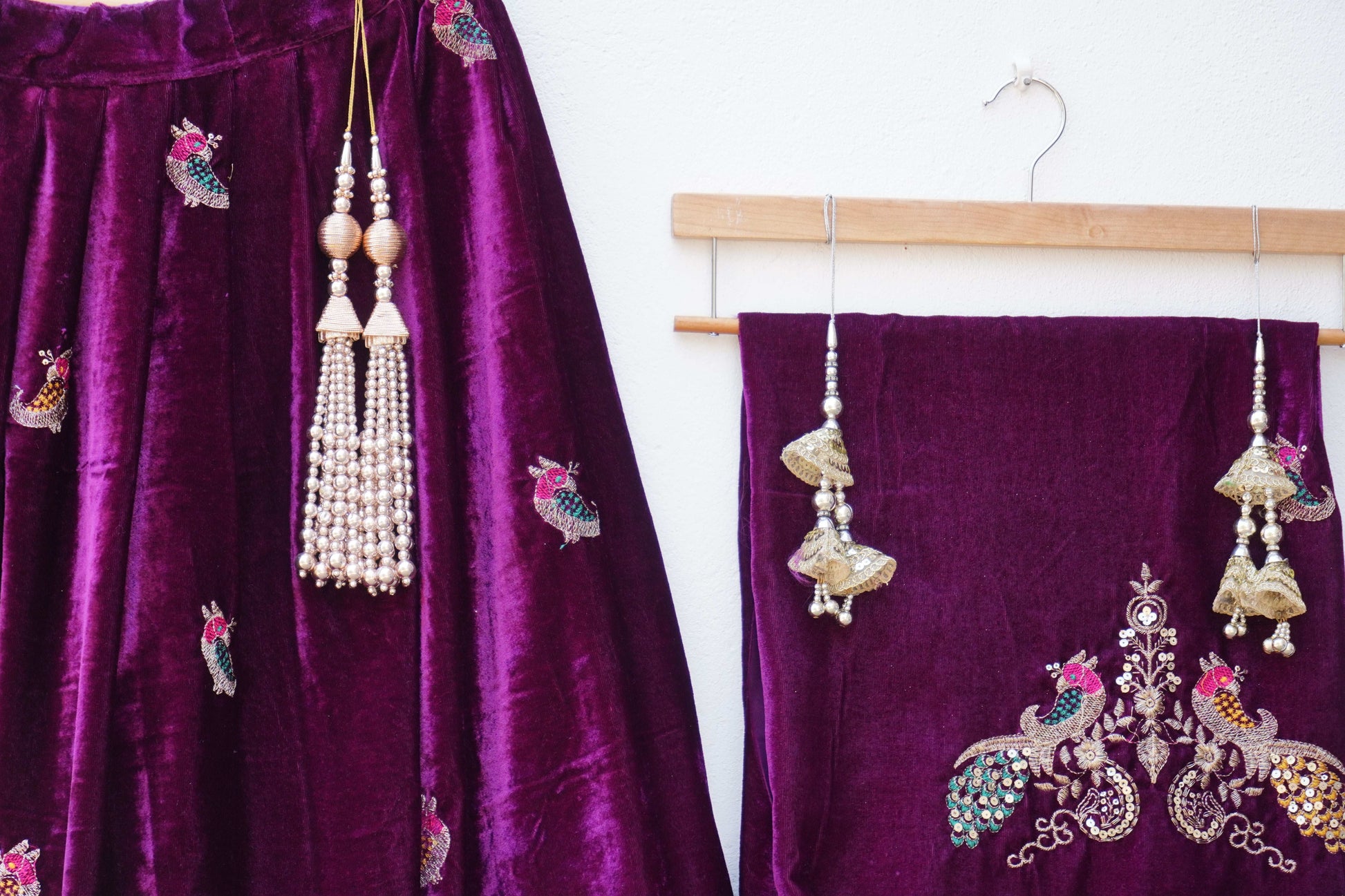 Royal Velvet Lehenga '' DEEP PURPLE''