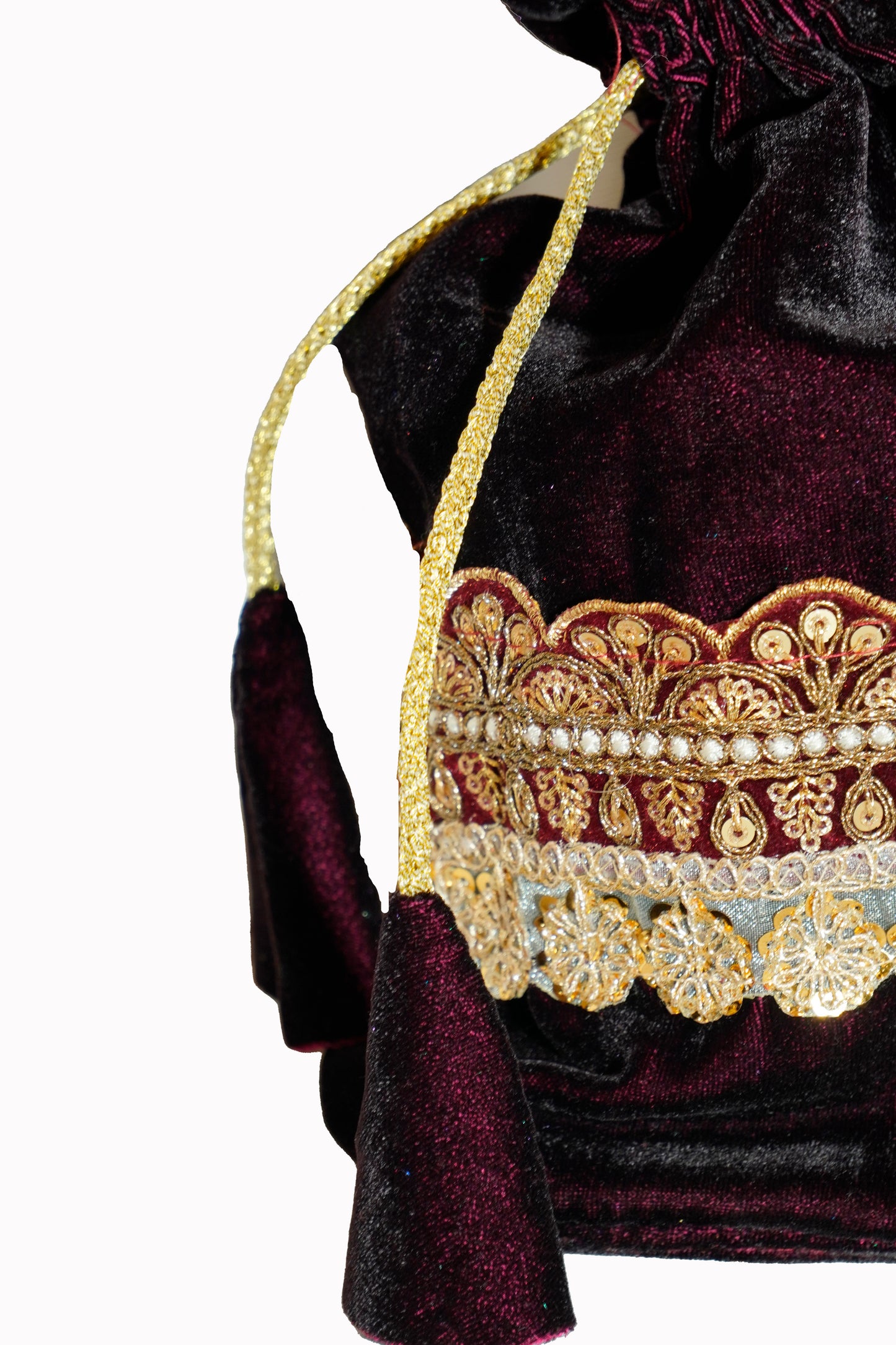 Royal Purple Velvet Potli Bag | Perfect for Weddings & Gifts