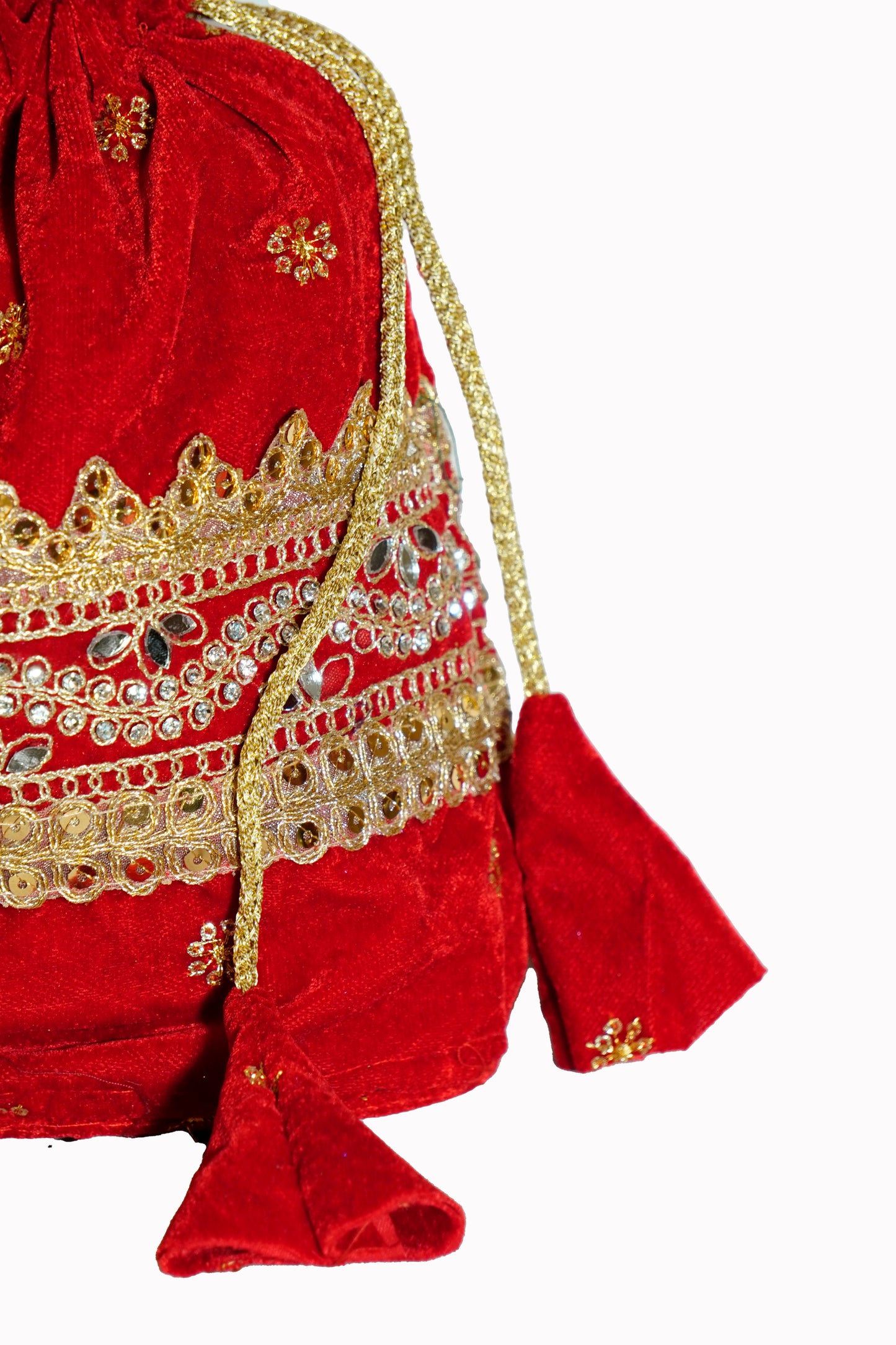 Royal Red Velvet Potli Bag | Perfect for Weddings & Gifts