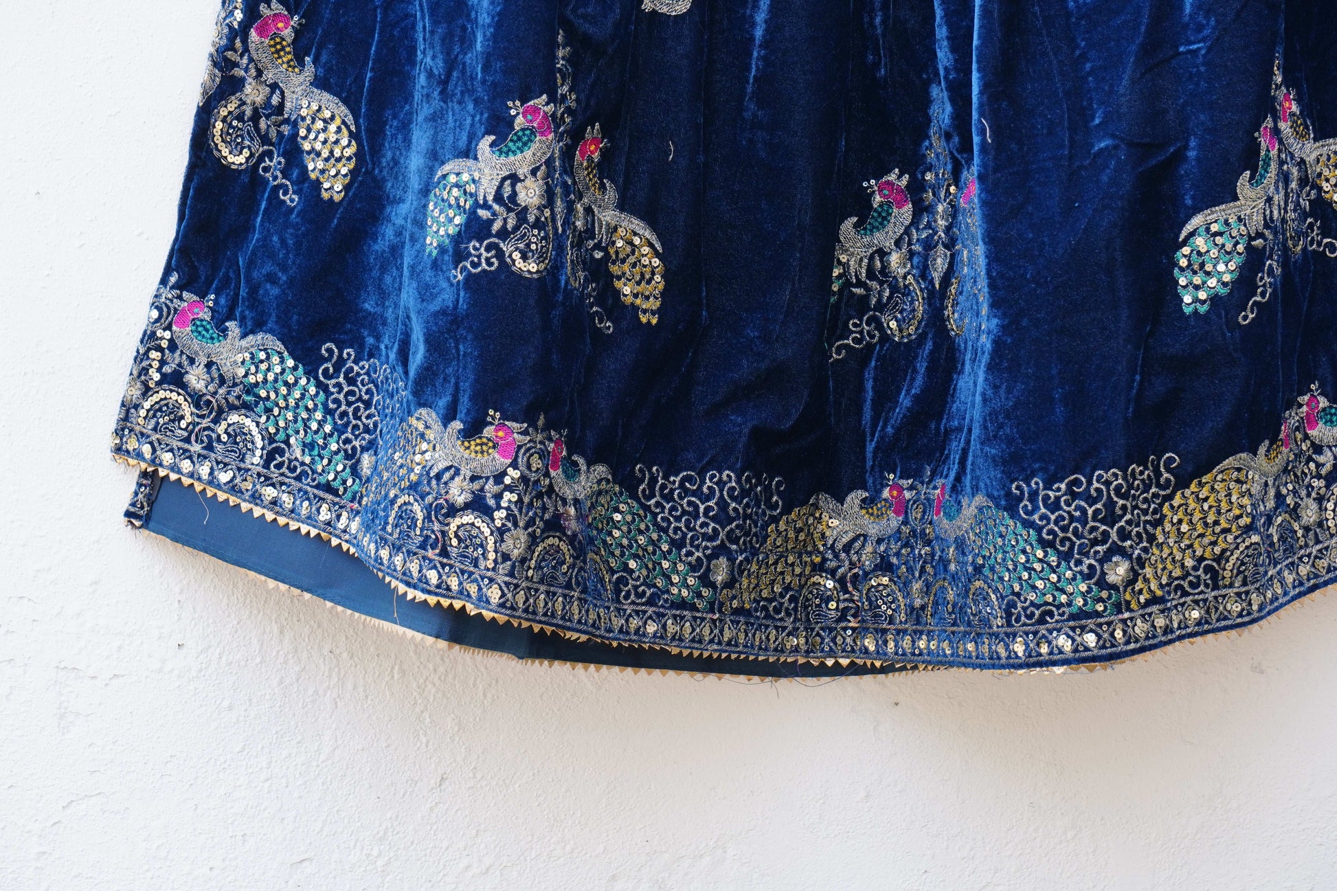 Royal Velvet Lehenga '' DEEP BLUE''