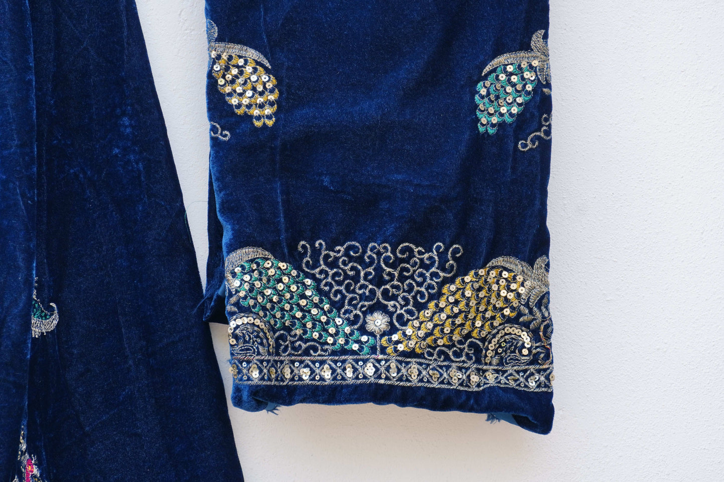 Royal Velvet Lehenga '' DEEP BLUE''