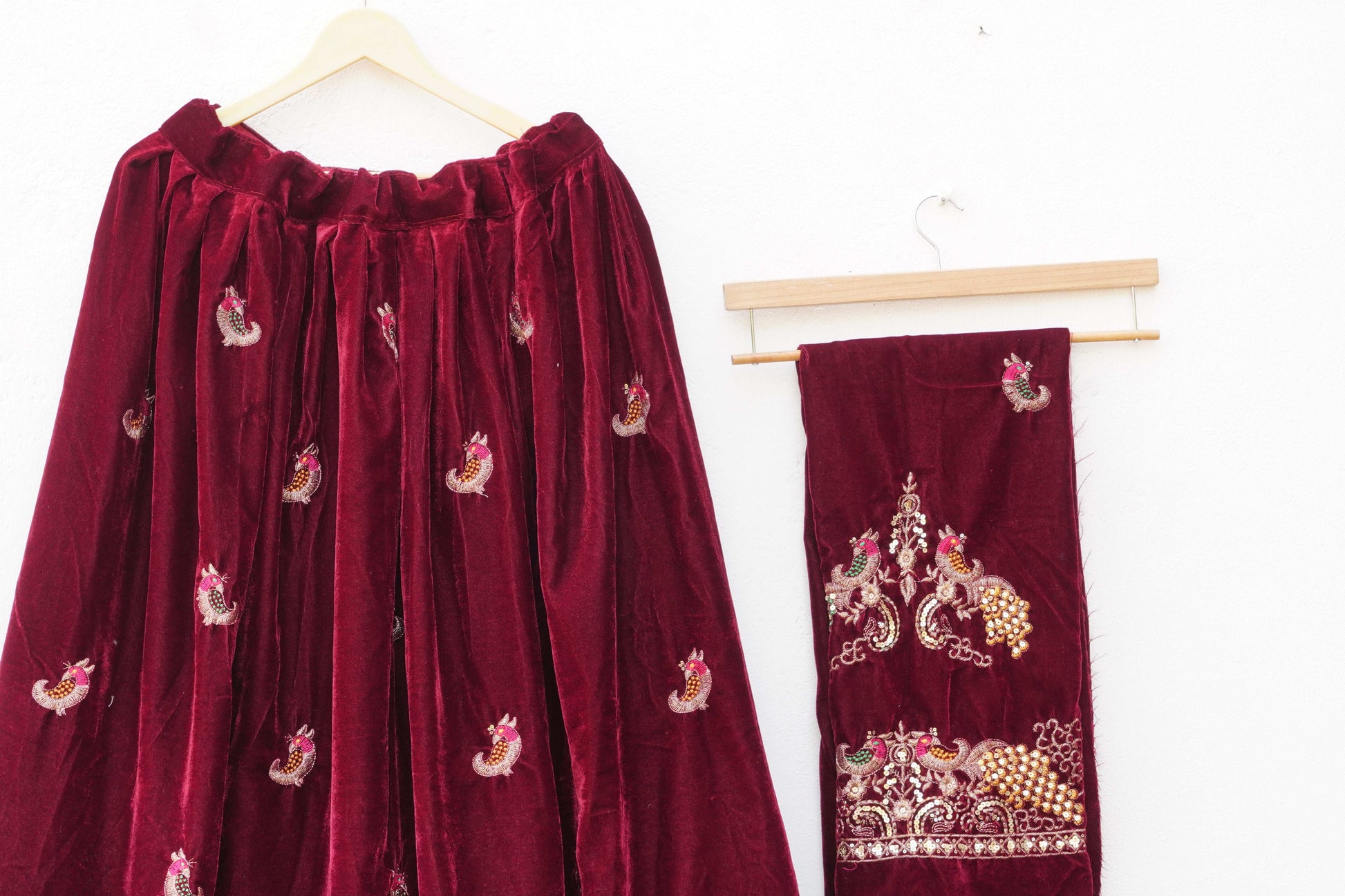 Royal Velvet Lehenga ''DEEP BROWN''